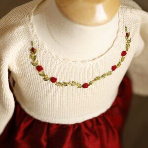 Red Dupioni Silk and 100% Cotton Dress Boutique Special Occasion Rare Find NWOT